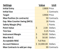 Scale-In Calculator Settings